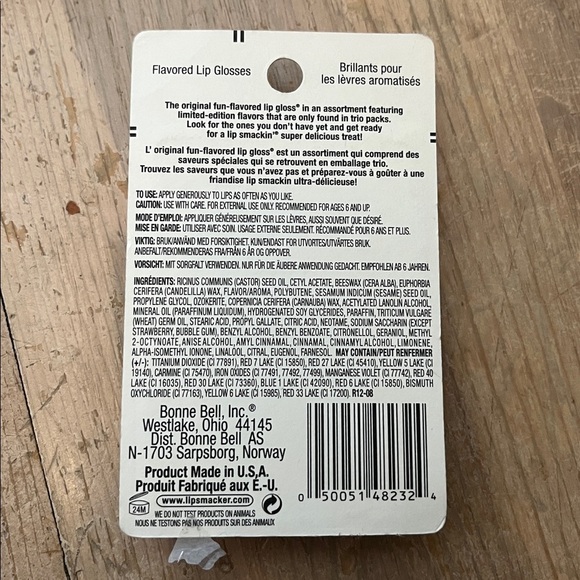 Vintage Discontinued Bonne Bell Inc Lip Smackers Holiday 3-Pack Sealed Lip Gloss - Picture 2 of 5